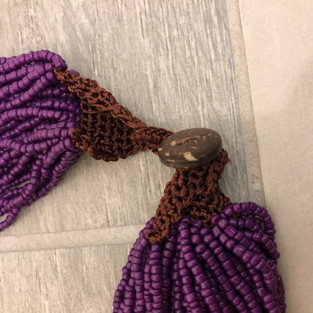 Purple Beaded Multi-Strand Necklace - Picture 10 of 15